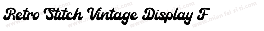 Retro Stitch Vintage Display Font字体转换